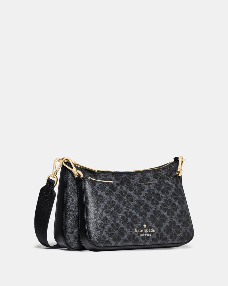 KateSpade Spade Flower Small Crossbody Black