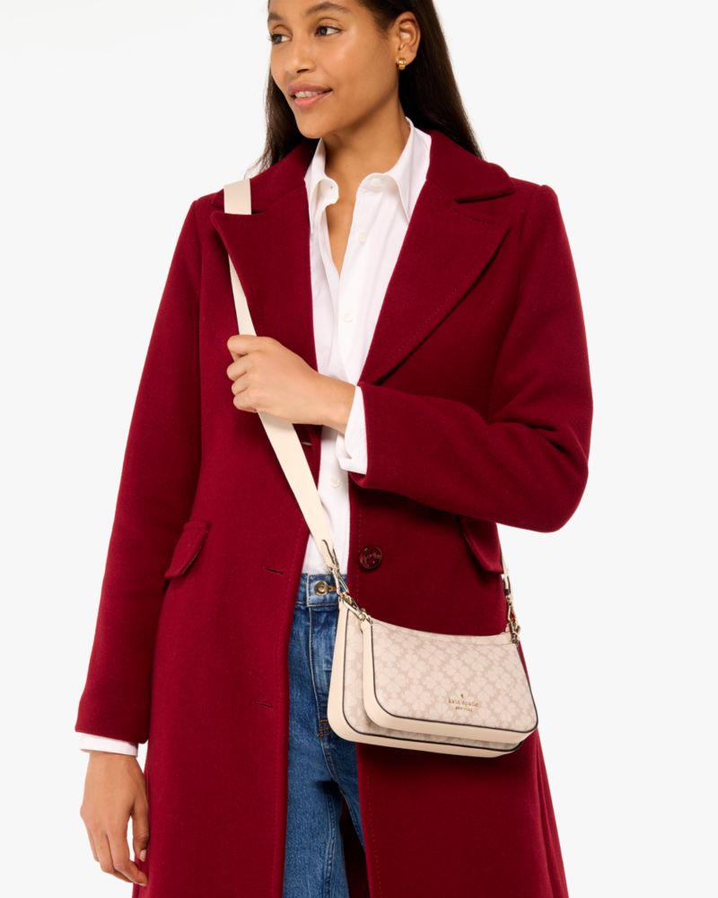 KateSpade Spade Flower Small Crossbody Dark Beige Multi