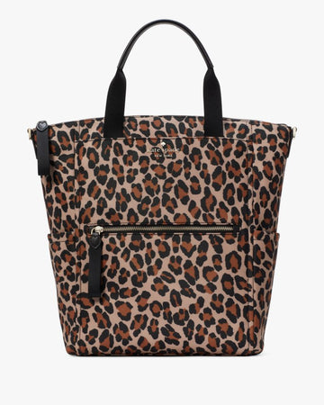KateSpade Chelsea Spotted Leopard Large Convertible Backpack Brown Multi