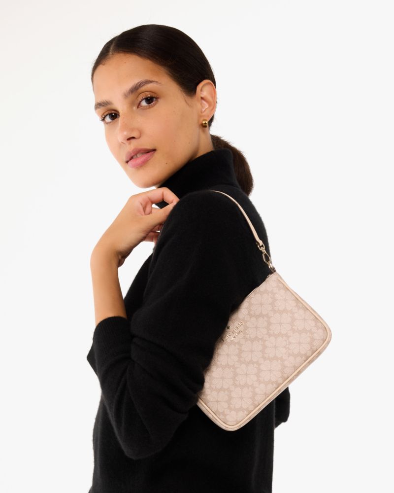 KateSpade Spade Flower Convertible Wristlet Dark Beige Multi