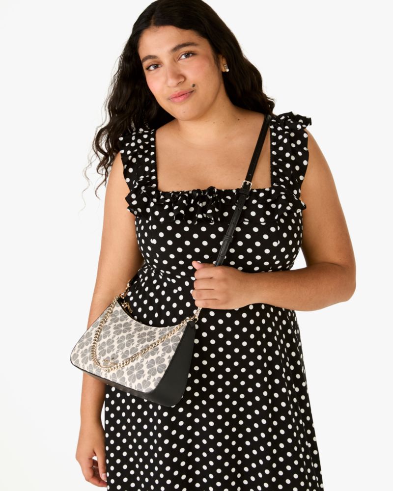 KateSpade Signature Spade Flower Medium Convertible Crossbody Black Multi