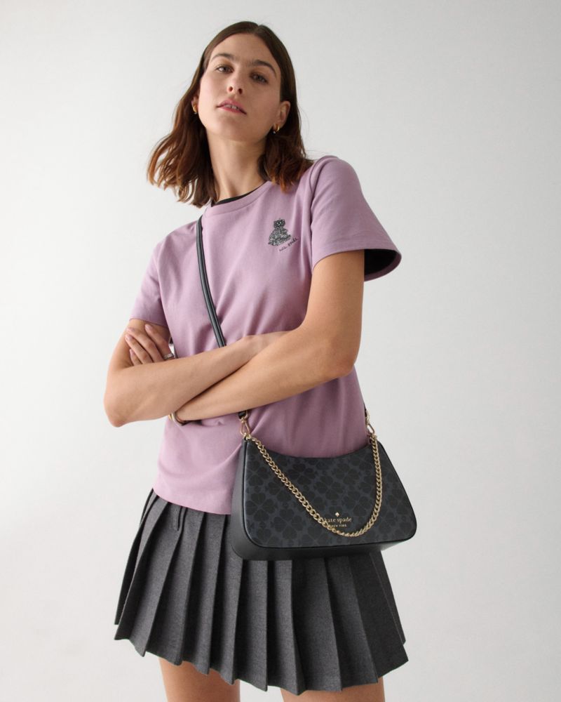 KateSpade Signature Spade Flower Medium Convertible Crossbody Black