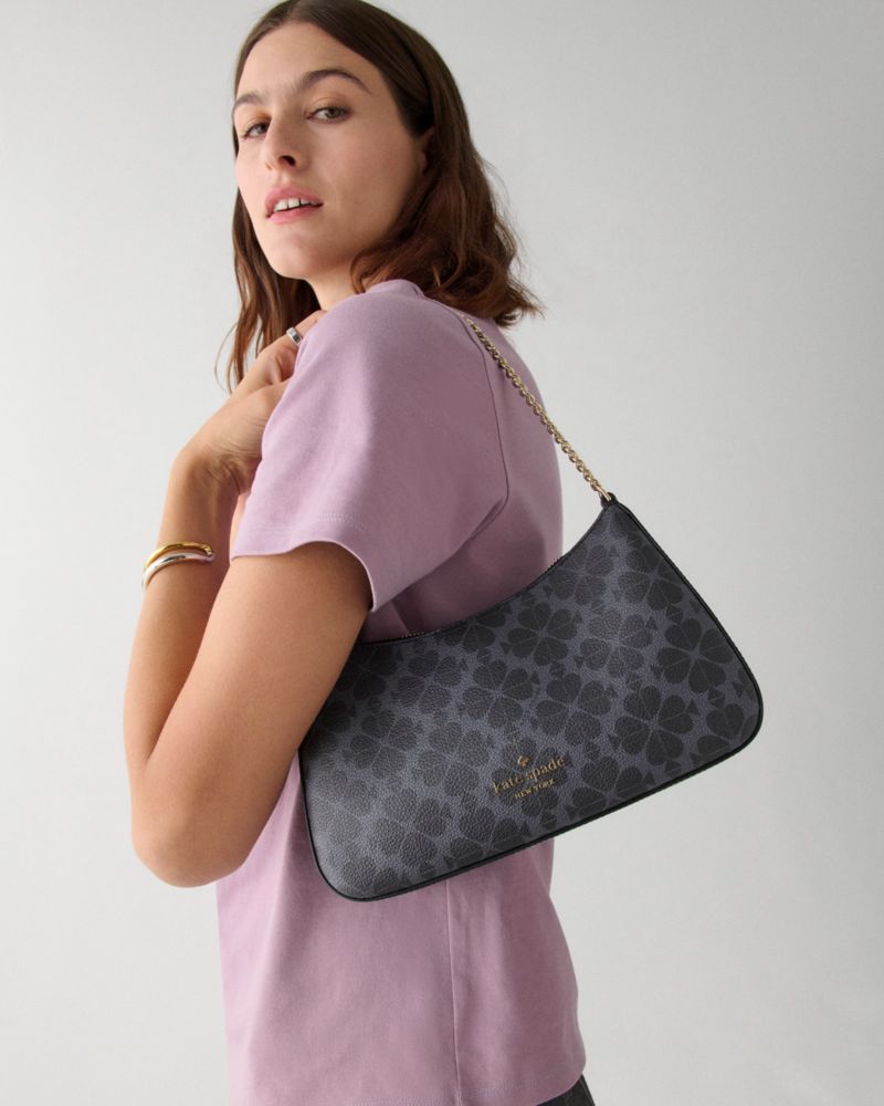 KateSpade Signature Spade Flower Medium Convertible Crossbody Black