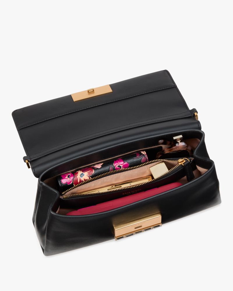 KateSpade Grace Embellished Lock Clutch Rosehip