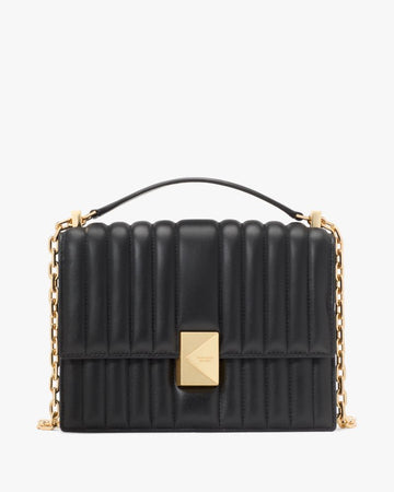 KateSpade Deco Quilted Chain Shoulder Bag Black