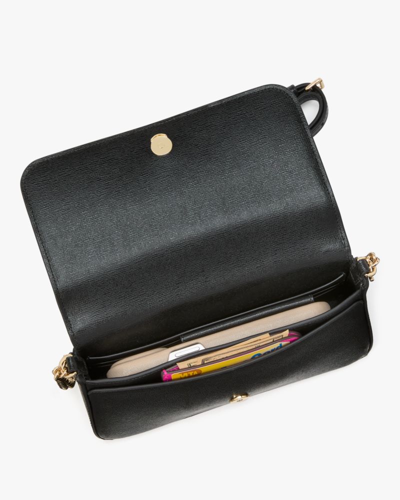 KateSpade Devin Colorblocked Flap Chain Wallet Timeless Taupe Multi