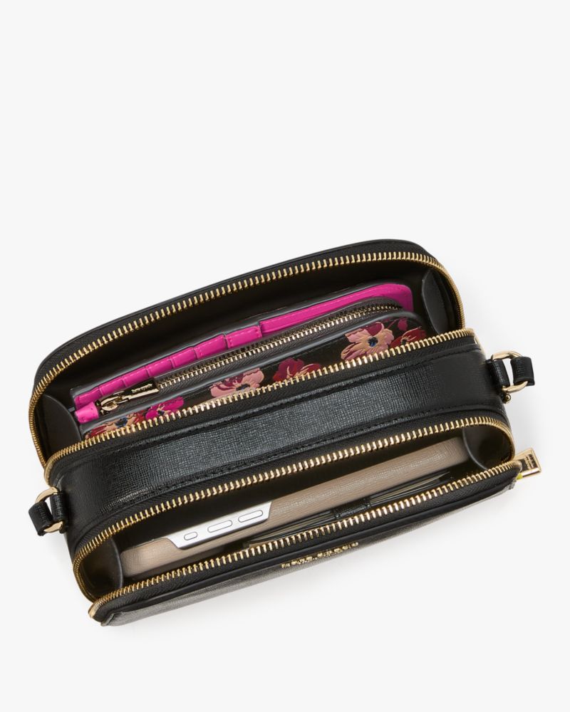 KateSpade Devin Double Zip Dome Crossbody Black