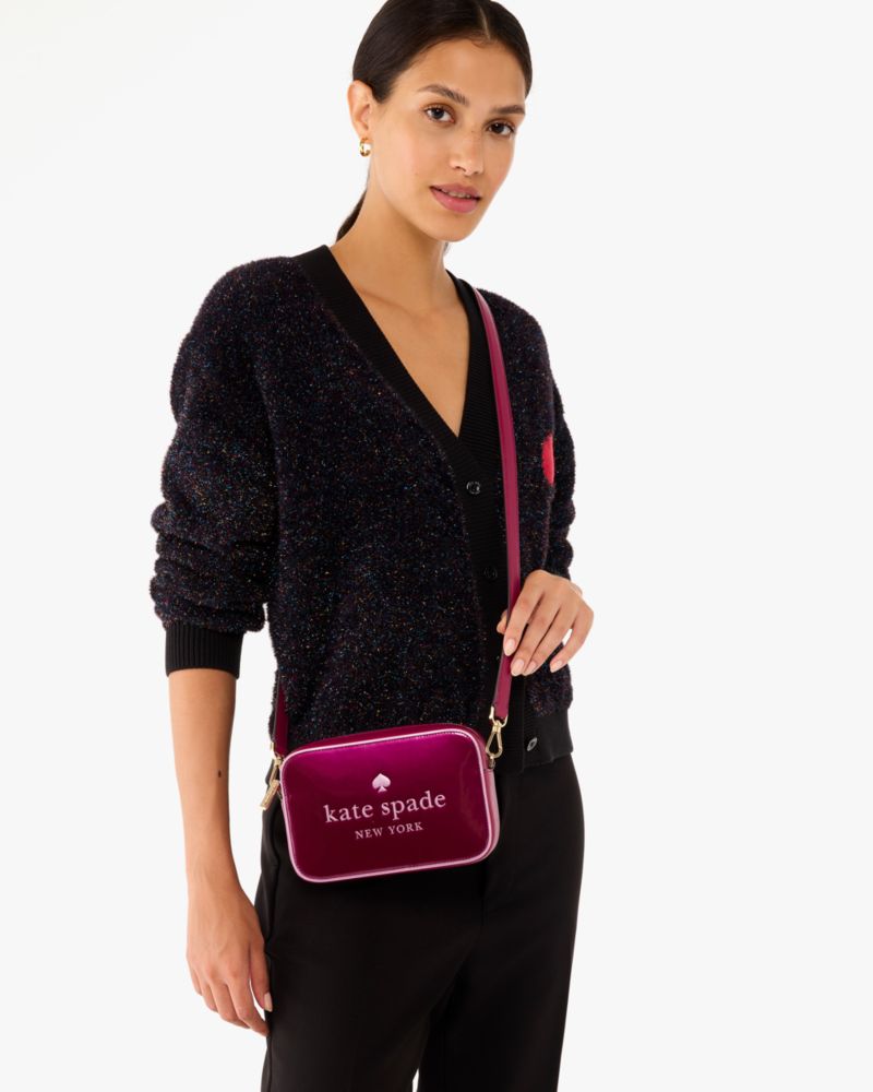 KateSpade Oh Snap Mini Camera Bag Dark Raspberry Multi