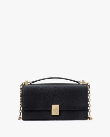 KateSpade Deco Mini Flap Chain Crossbody Black