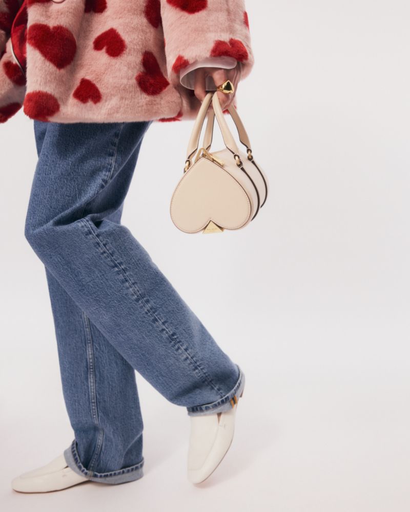 KateSpade Spade Icon Small Barrel Bag Milk Glass