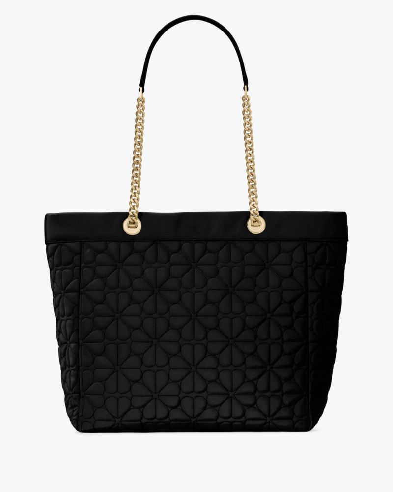 KateSpade Spade Flower Quilted Fabric XL Tote Black