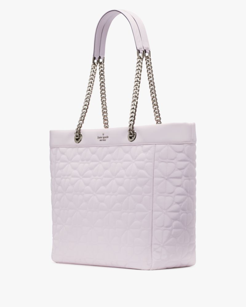 KateSpade Spade Flower Quilted Fabric XL Tote Pale Amethyst