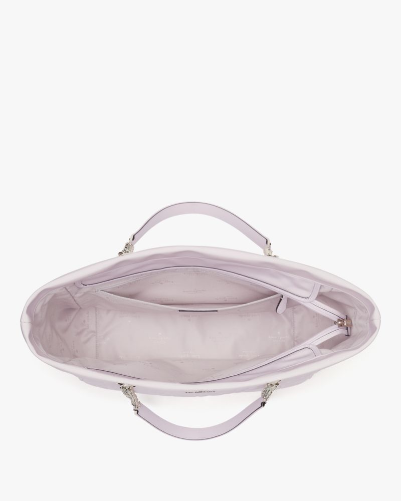 KateSpade Spade Flower Quilted Fabric XL Tote Pale Amethyst