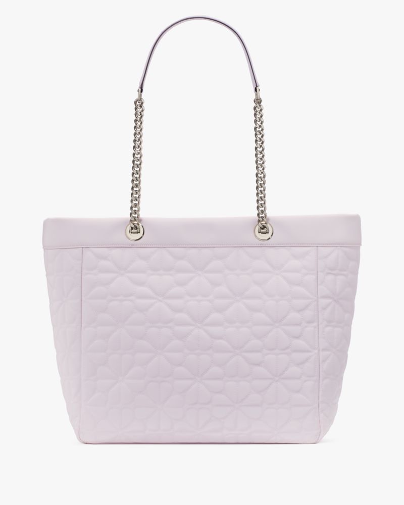 KateSpade Spade Flower Quilted Fabric XL Tote Pale Amethyst