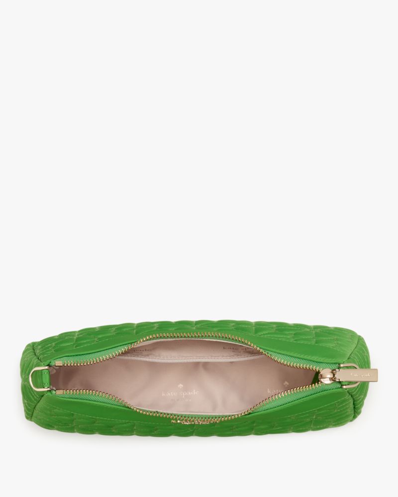 KateSpade Spade Flower Quilted Fabric Convertible Crossbody Ks Green