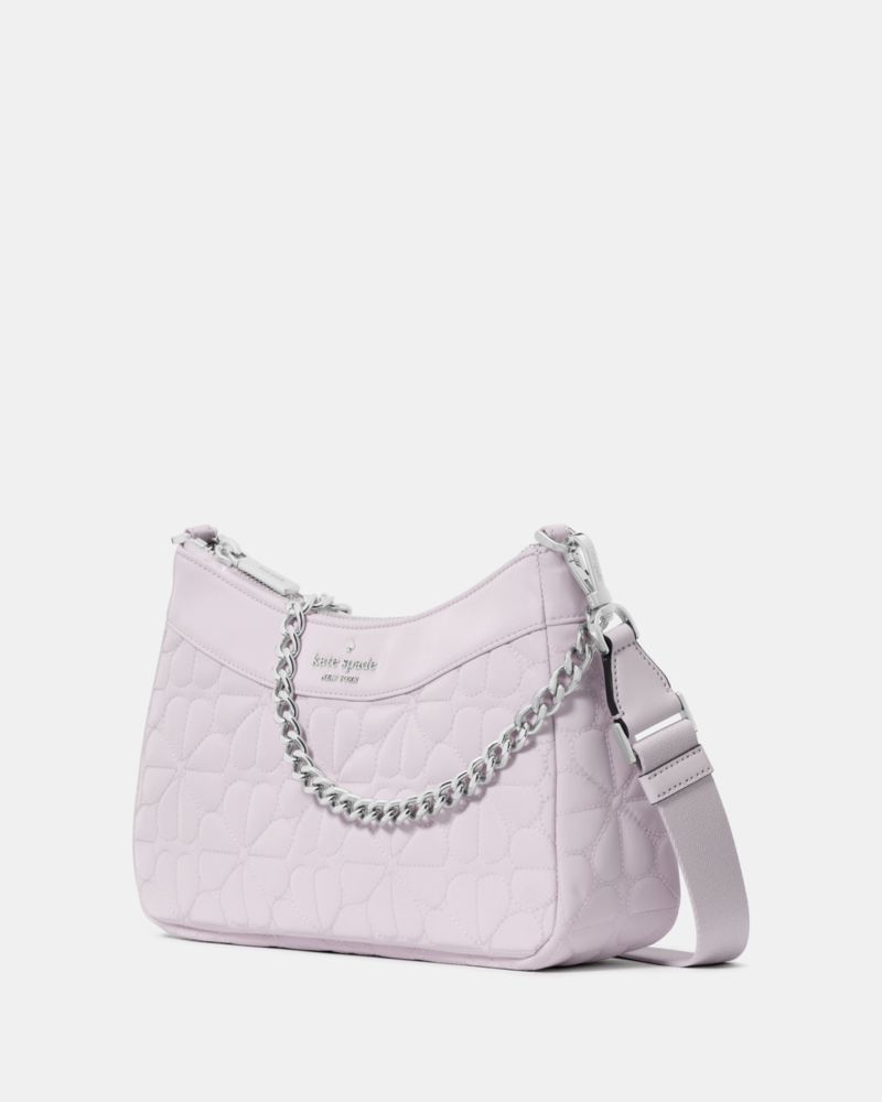 KateSpade Spade Flower Quilted Fabric Convertible Crossbody Pale Amethyst