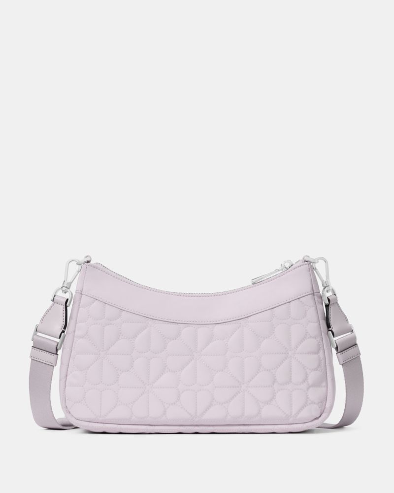 KateSpade Spade Flower Quilted Fabric Convertible Crossbody Pale Amethyst
