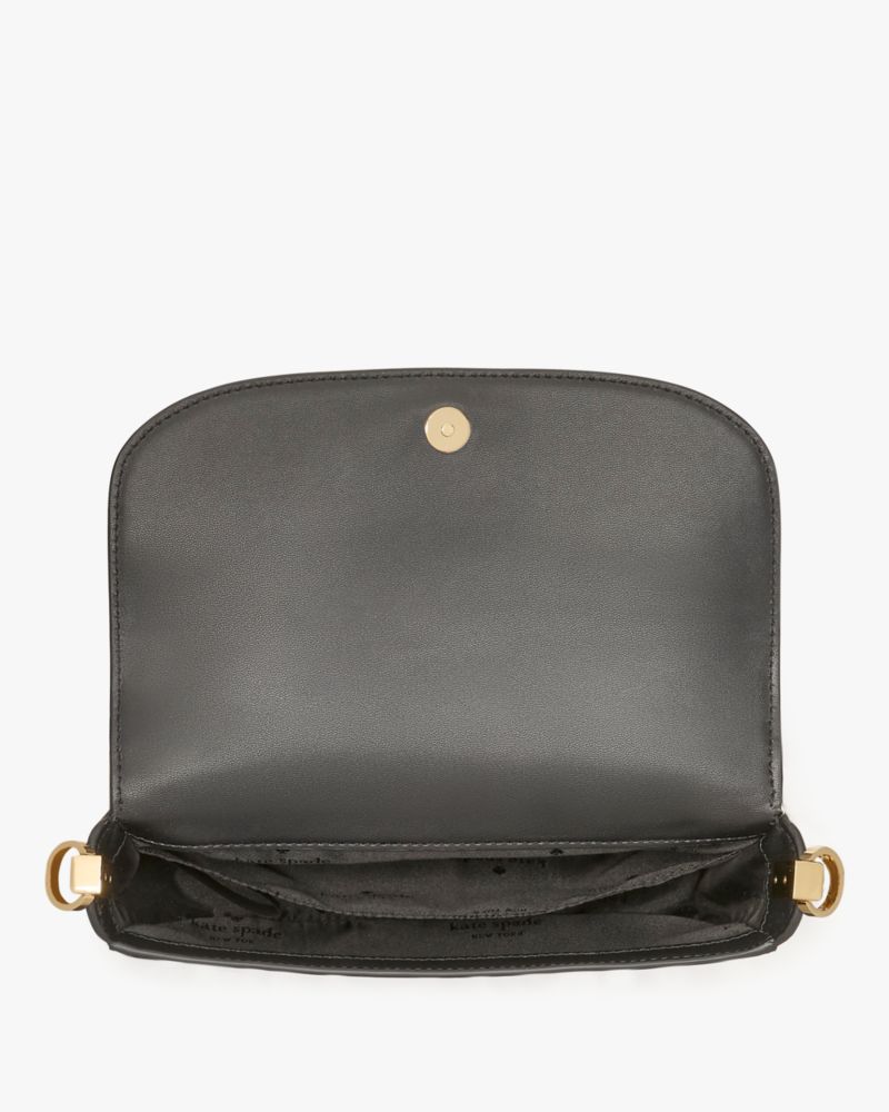 KateSpade Krista Patent Chain Crossbody Black