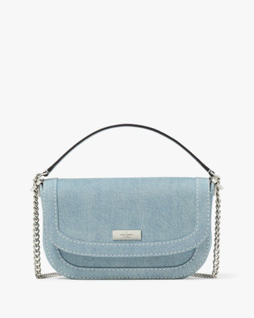 KateSpade Krista Denim Chain Crossbody Blue Multicolor