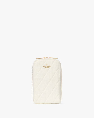 KateSpade Carey Tweed Phone Chain Crossbody Cream Multi