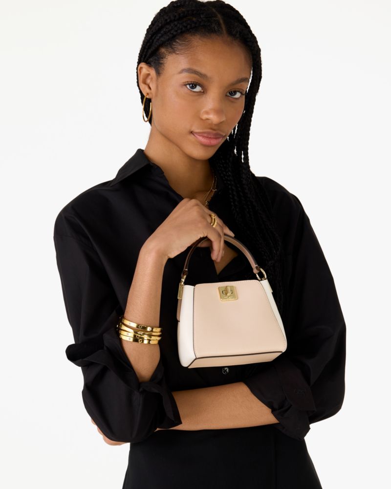 KateSpade Phoebe Mini Top Handle Crossbody Toasted Hazelnut Multi