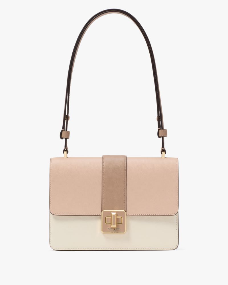 KateSpade Phoebe Turnlock Shoulder Bag Toasted Hazelnut Multi