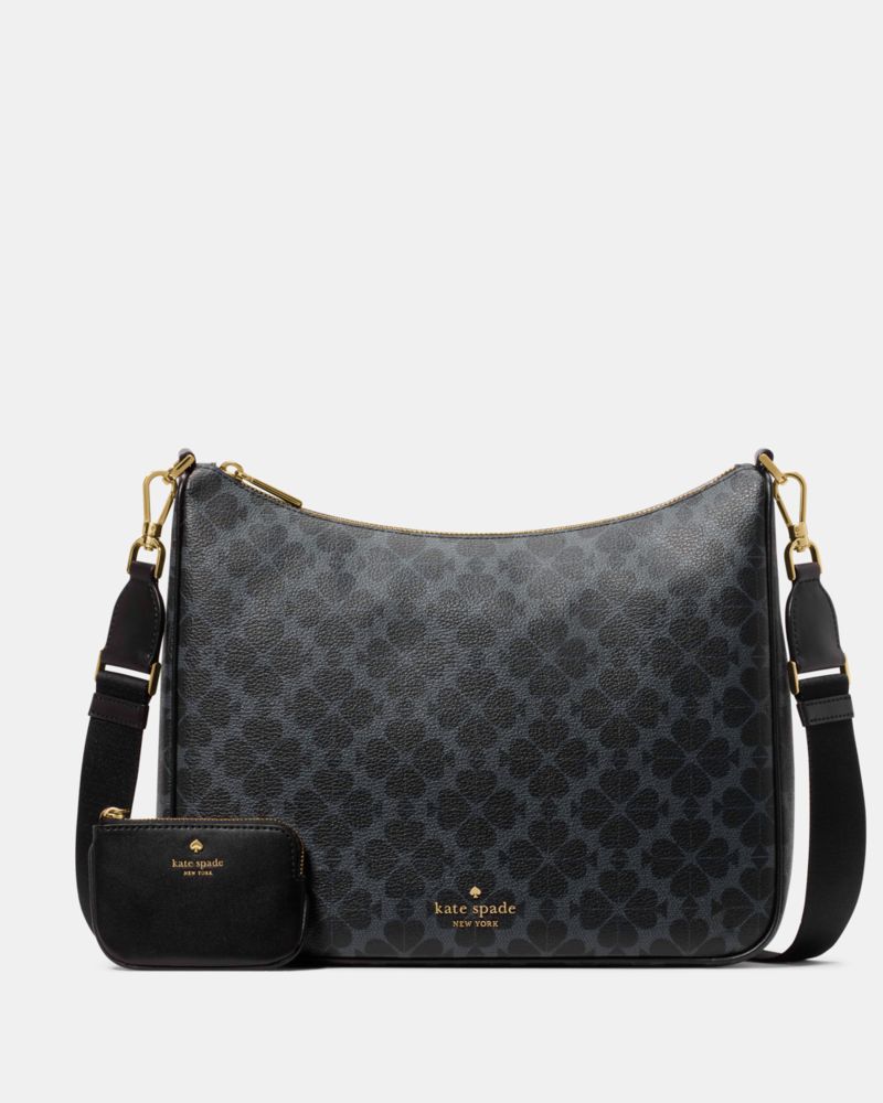 KateSpade Spade Flower Large Crossbody With Pouch Black
