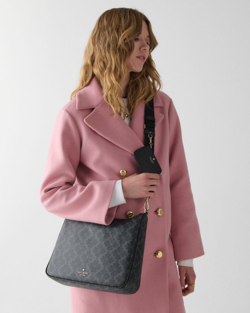 KateSpade Spade Flower Large Crossbody With Pouch Black