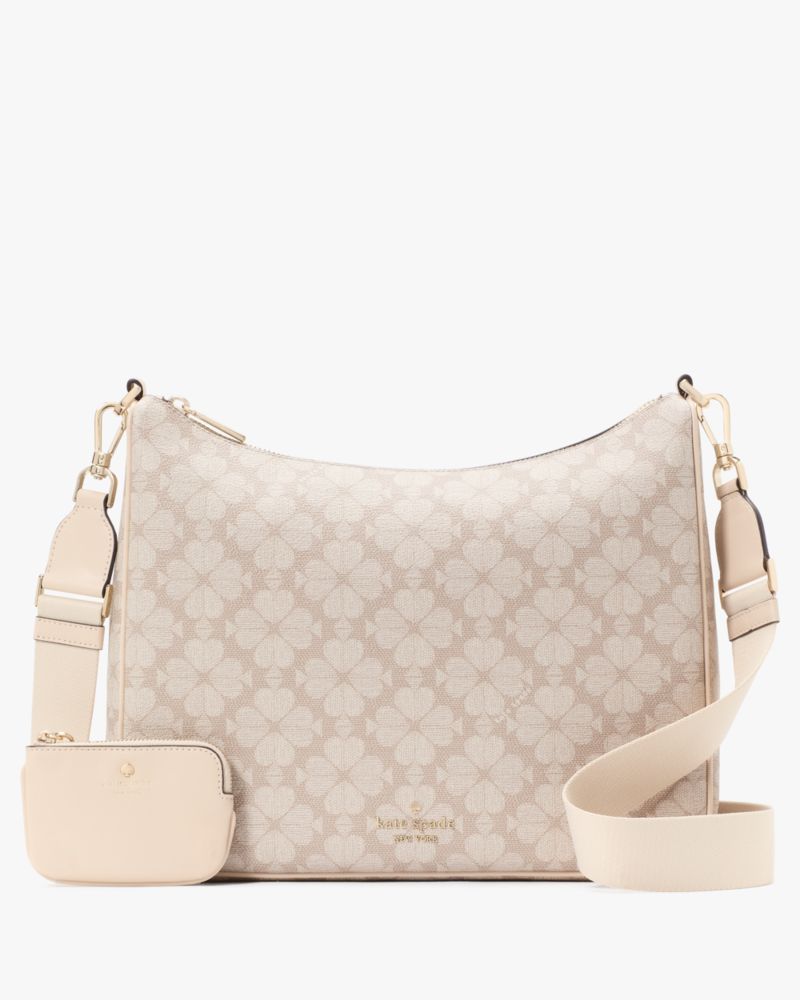 KateSpade Spade Flower Large Crossbody With Pouch Dark Beige Multi