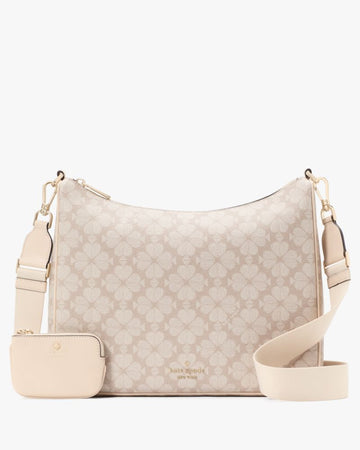 KateSpade Spade Flower Large Crossbody With Pouch Dark Beige Multi