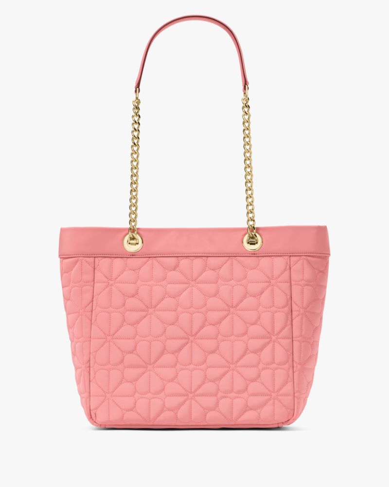 KateSpade Spade Flower Quilted Fabric Medium Tote Terracotta Tile