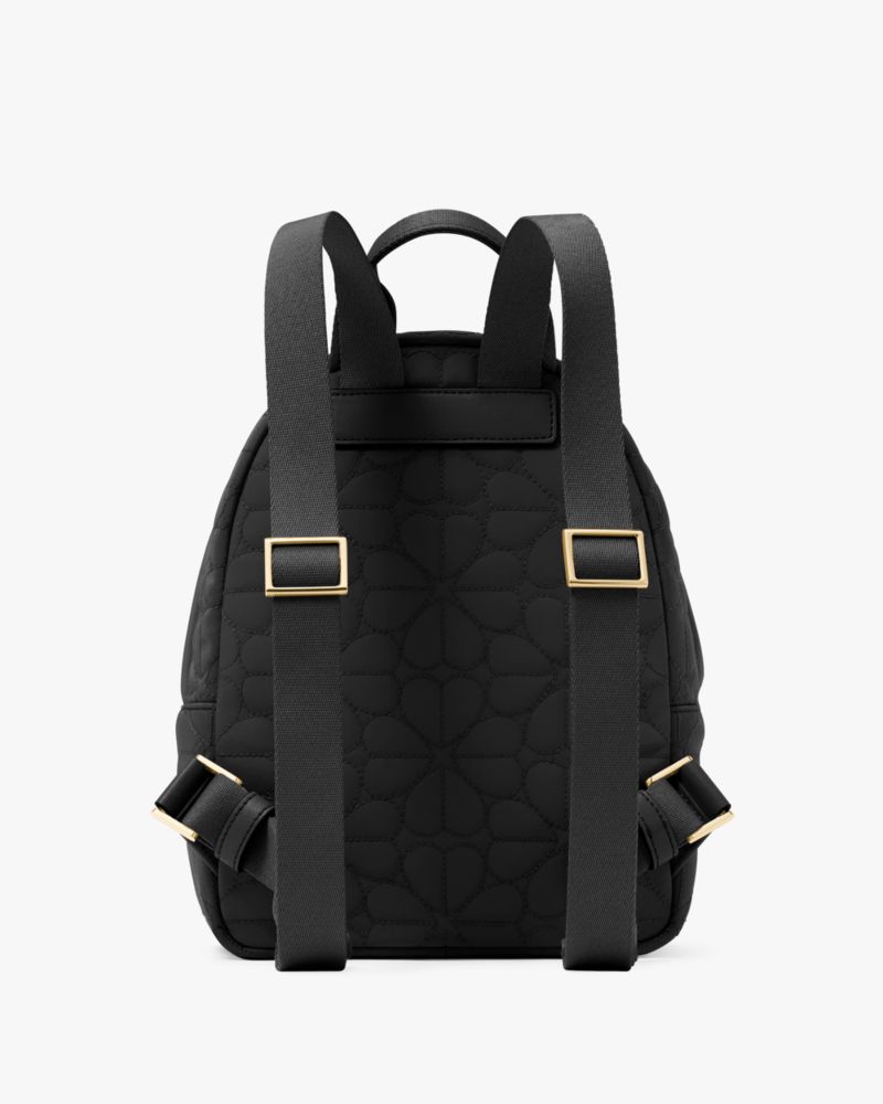 KateSpade Spade Flower Quilted Fabric Small Backpack Black