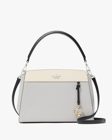 KateSpade Madison Medium Top Handle Satchel Platinum Grey Multi