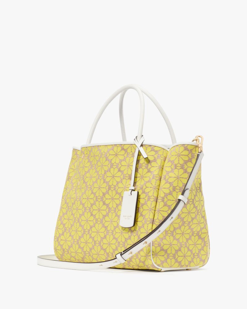 KateSpade Spade Flower Jacquard Medium Everything Tote Yellow Multi