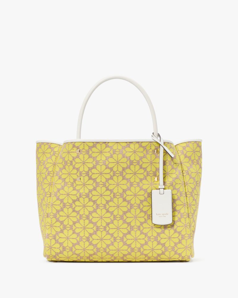 KateSpade Spade Flower Jacquard Medium Everything Tote Yellow Multi