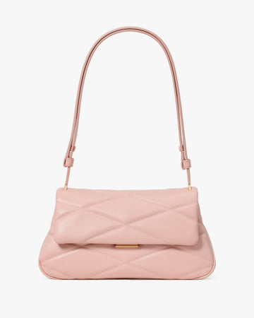 KateSpade Grace Quilted Convertible Shoulder Bag Rose Smoke