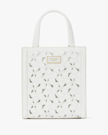 KateSpade Manhattan Eyelet Mini Tote True White