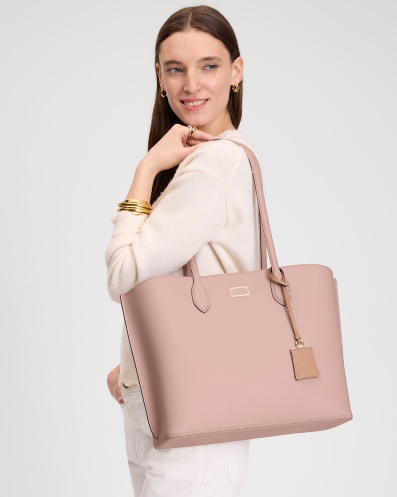 KateSpade Suite Large Work Tote Rose Smoke