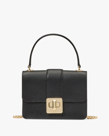 KateSpade Phoebe Turnlock Mini Flap Crossbody Black