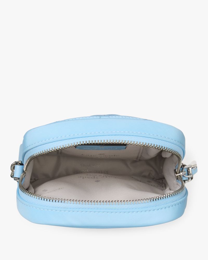 KateSpade Spade Flower Quilted Fabric Phone Crossbody Montauk Blue