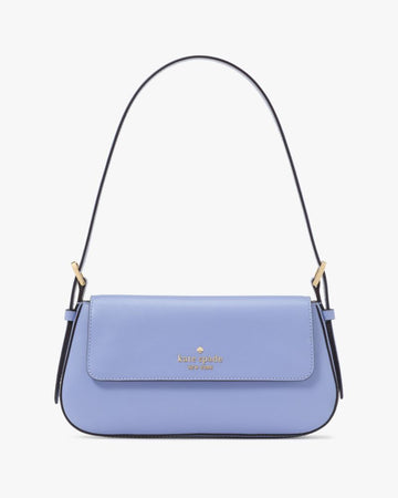 KateSpade Madison Saffiano Leather Small Flap Shoulder Bag Frosted Blueberry