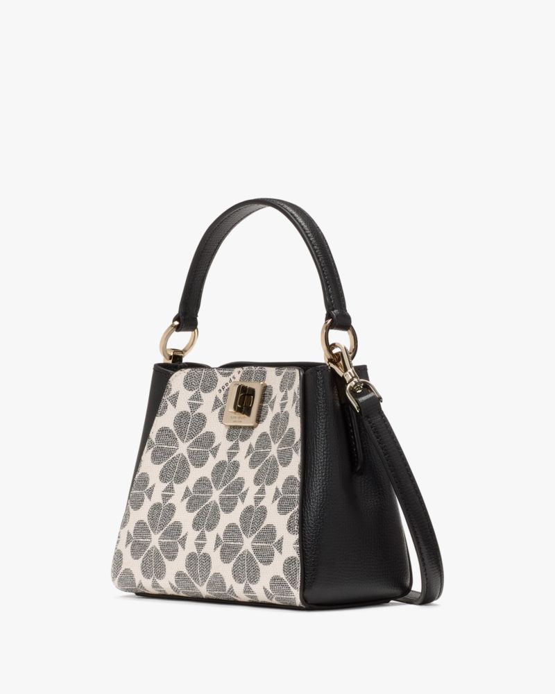 KateSpade Spade Flower Pvc Mini Top Handle Crossbody Black Multi