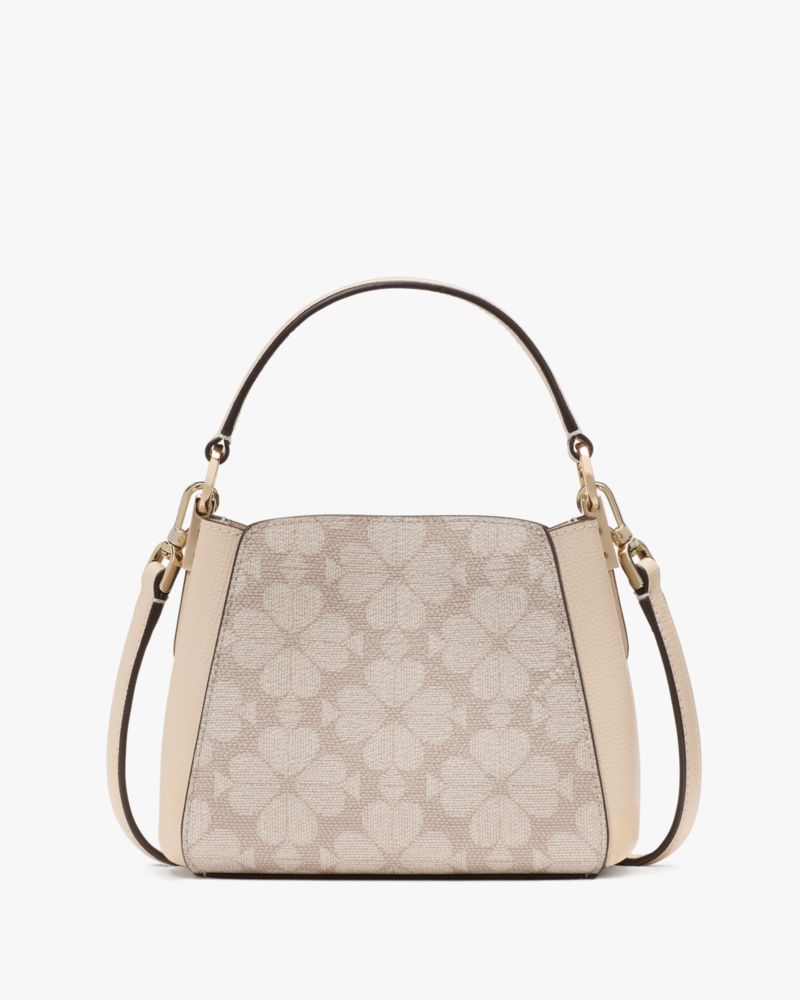 KateSpade Spade Flower Pvc Mini Top Handle Crossbody Dark Beige Multi