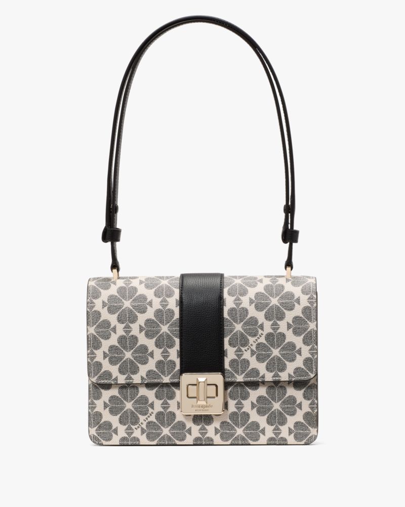 KateSpade Spade Flower Small Flap Shoulder Bag Black Multi