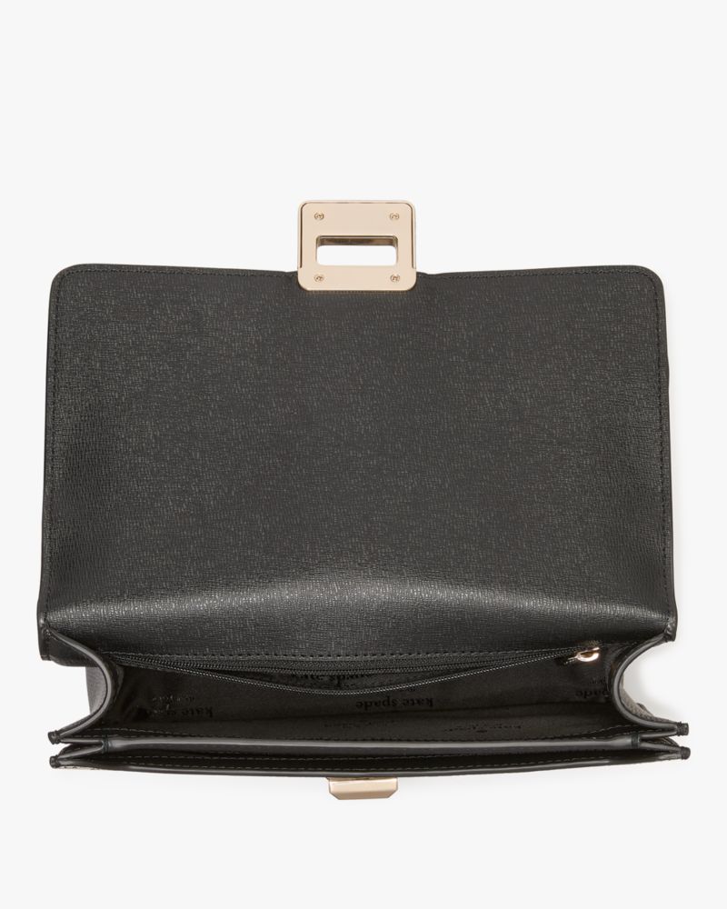 KateSpade Spade Flower Small Flap Shoulder Bag Black Multi