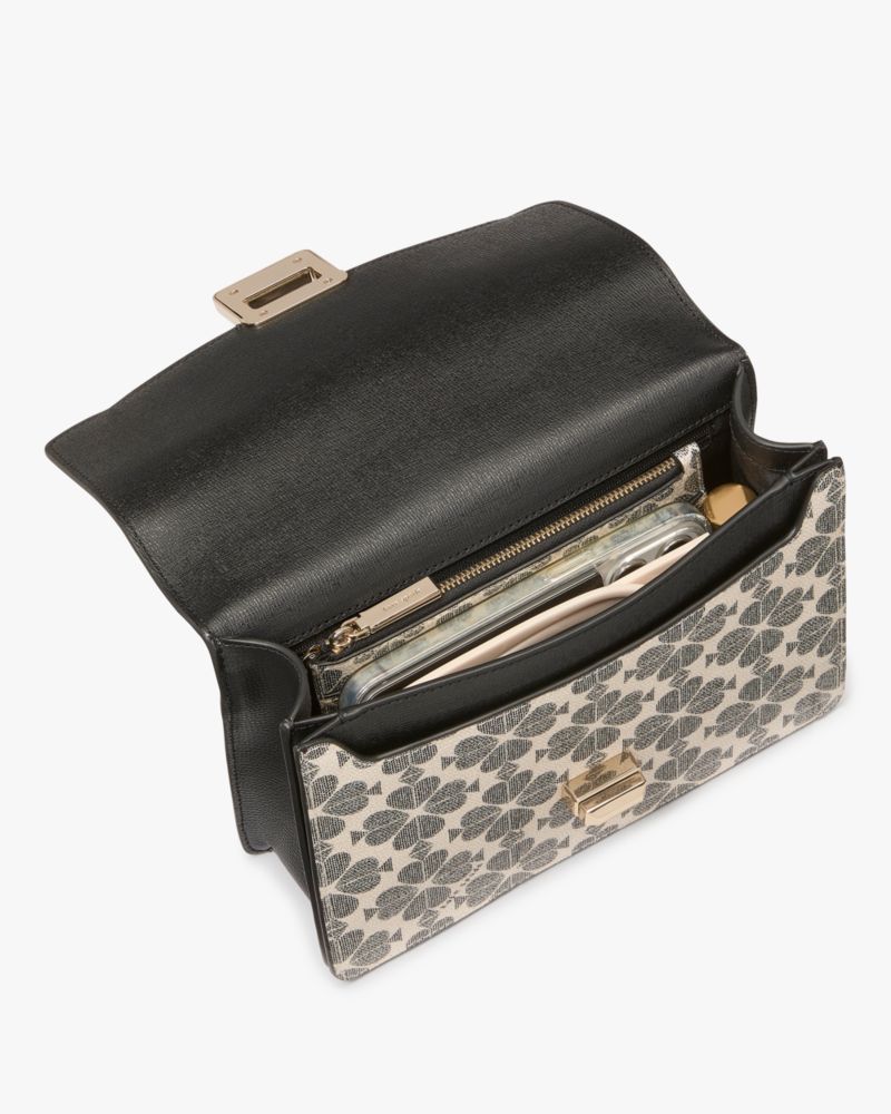 KateSpade Spade Flower Small Flap Shoulder Bag Black Multi