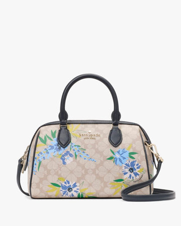 KateSpade Spade Flower Floral Small Dolly Duffle Blazer Blue Multi