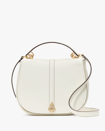 KateSpade Kayla Pebbled Leather Saddle Bag Meringue