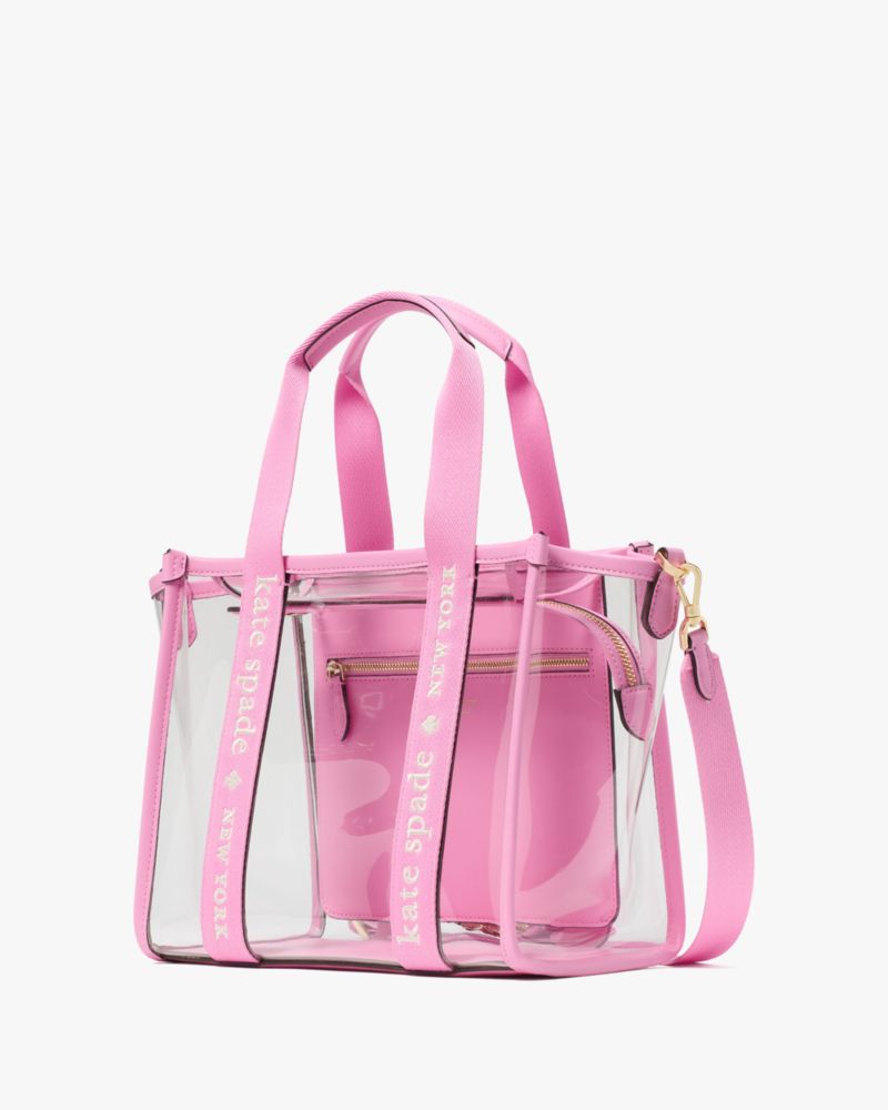 KateSpade Kip Clear Small Tote Surf Pink