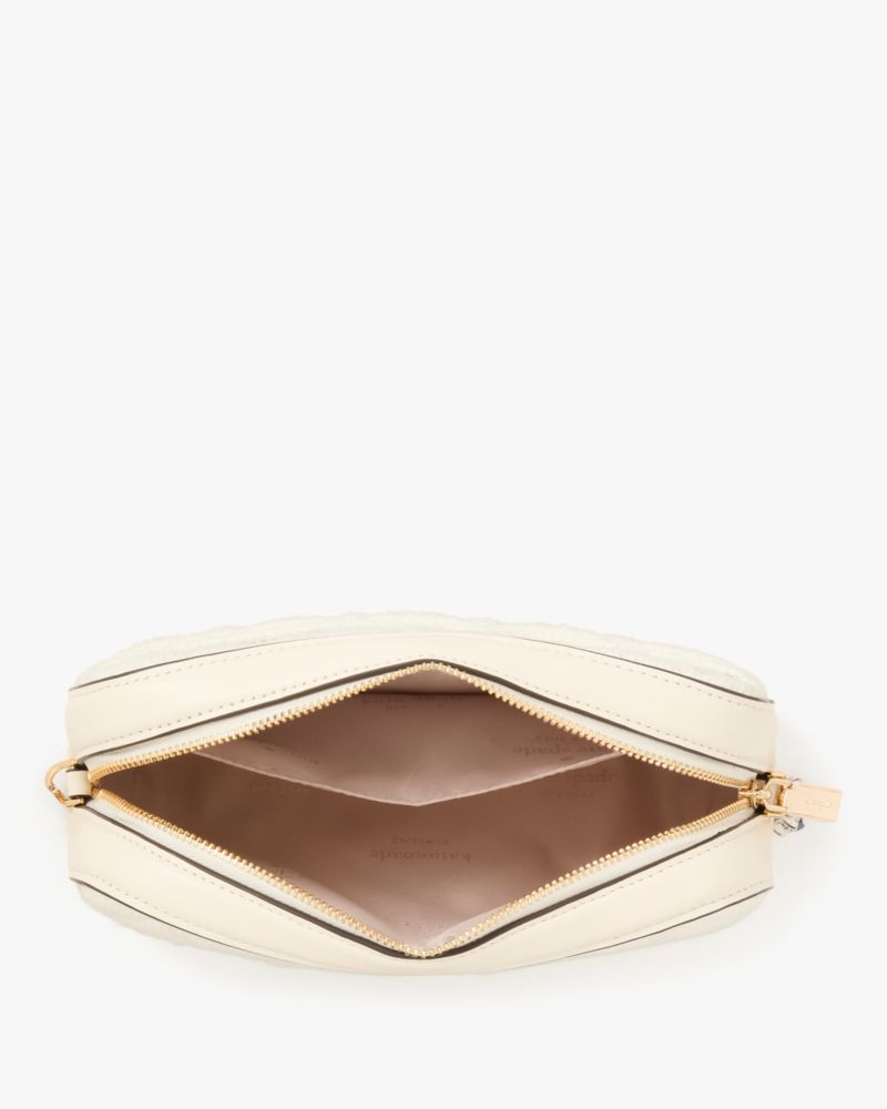 KateSpade Carey Tweed Chain Camera Bag Cream Multi